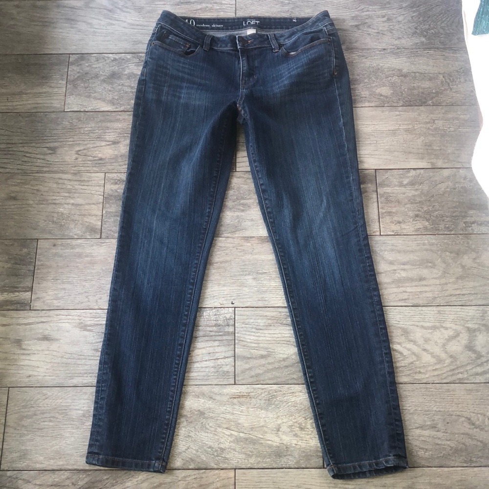 Ann Taylor Loft size 10 modern skinny jeans worn1x